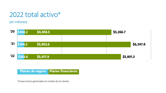 Everence | 2022 reporte anual | Total activo