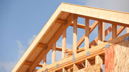 Frame of a new building being built