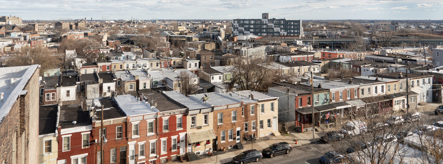 Skyline view of Kensington, Philadelphia
