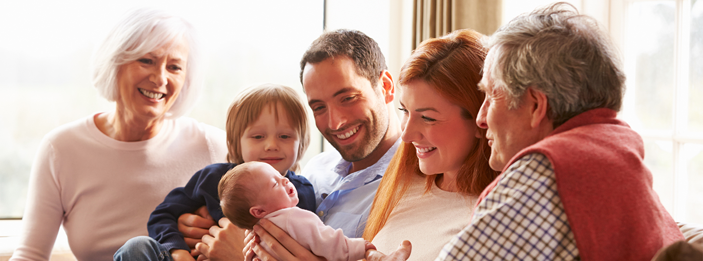 Family with infant