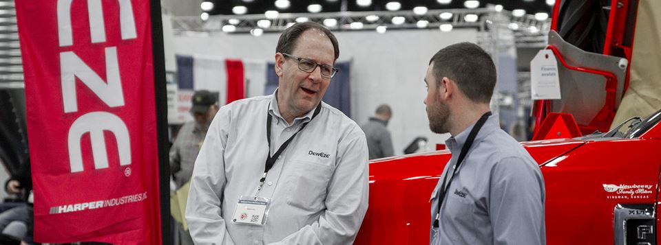 Tim Penner with employee at Harper Industries