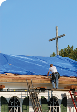 Roof construction of church