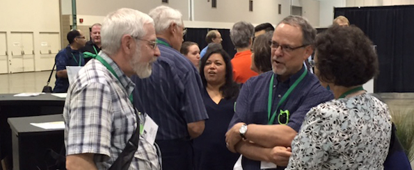 Beryl Jantz and conference attendees
