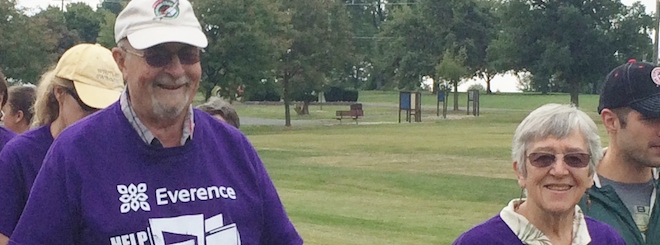 Everence advocate participating in Alzheimers walk