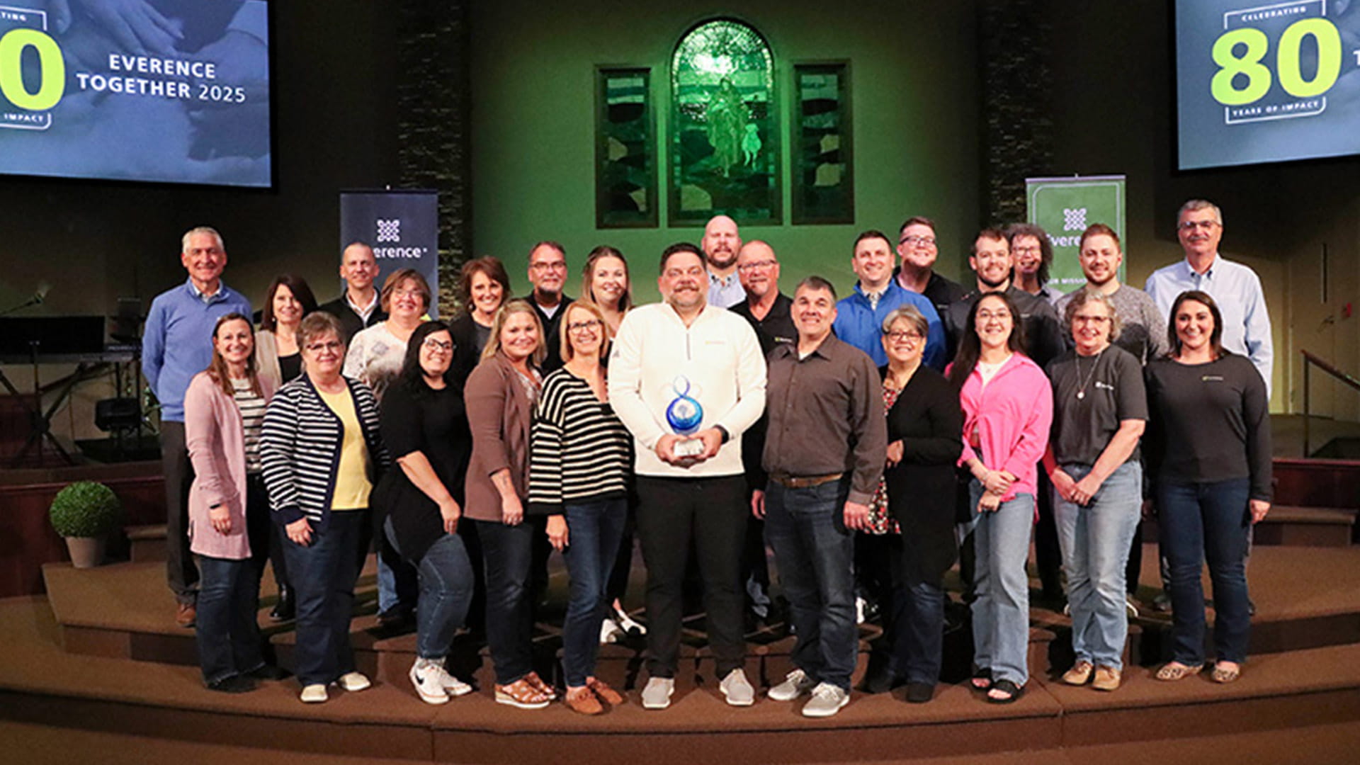Michiana market team posing with their award.