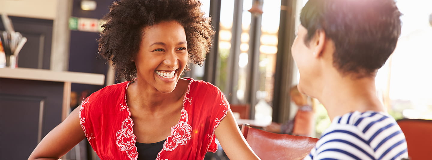Women sitting in coffee shop