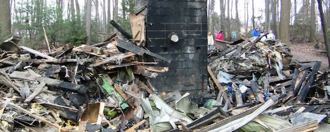 Bender house fire aftermath