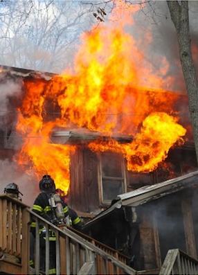 Bender house on fire