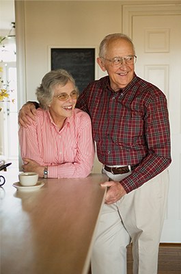 Robert and Esther in their house