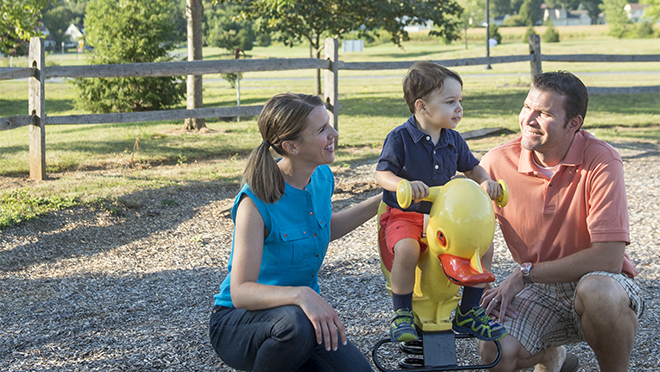 Lopez family at playground