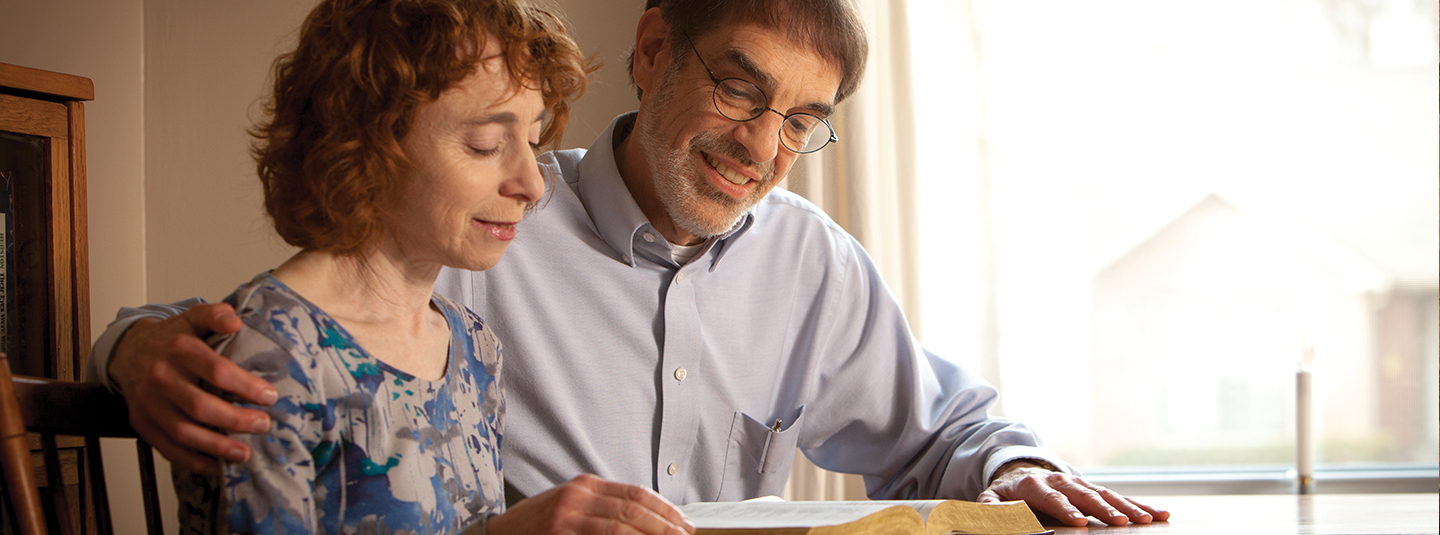 Couple reading scripture together
