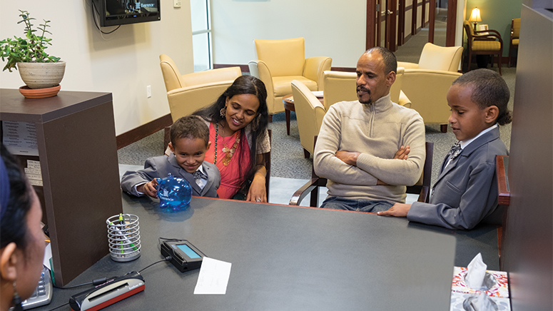 Atoshm family at Harrisonburg office