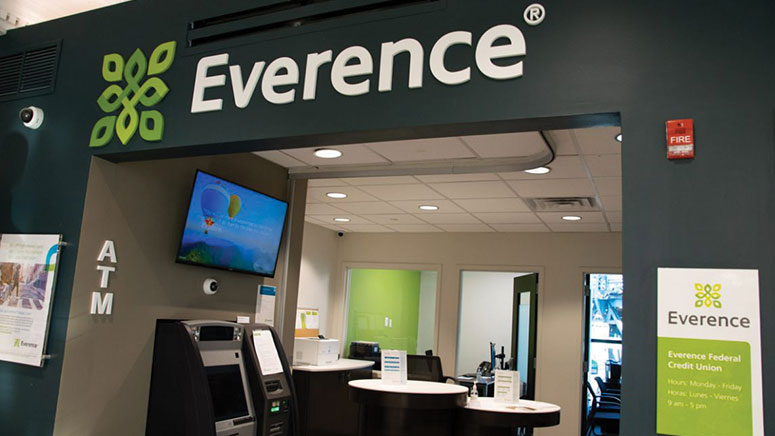 The entrance of an Everence Federal Credit Union location
