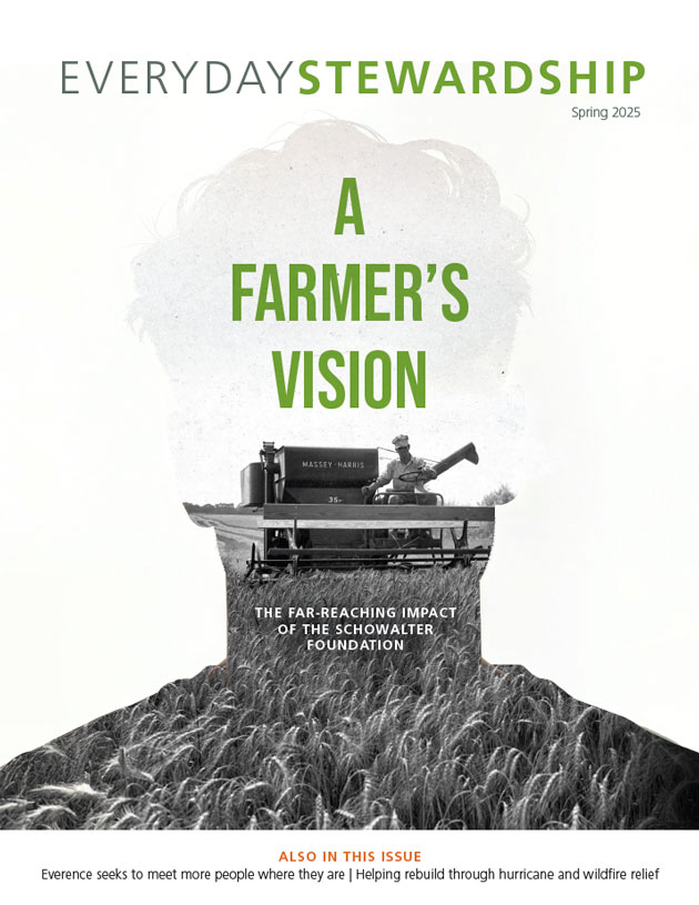 A screenshot of the cover of the Spring 2025 edition of Everyday Stewardship