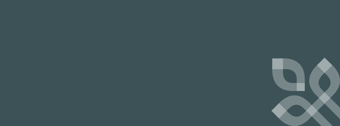Dark gray color block with Everence vine graphic.