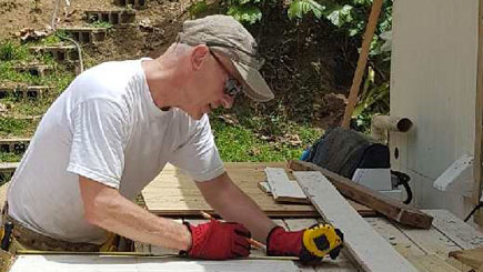 Keith Witmer helps with construction in recovery efforts for Puerto Rico.