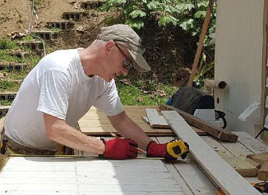 Keith Witmer helps with construction in recovery efforts for Puerto Rico.