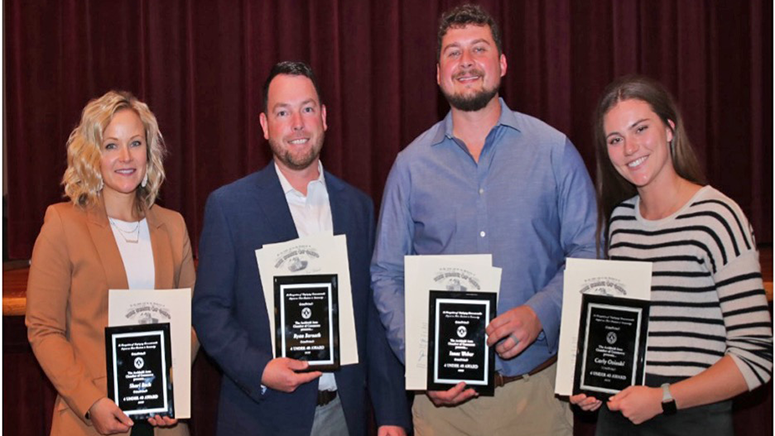 Shari Beck, 4 under 40 awardee with other award winners