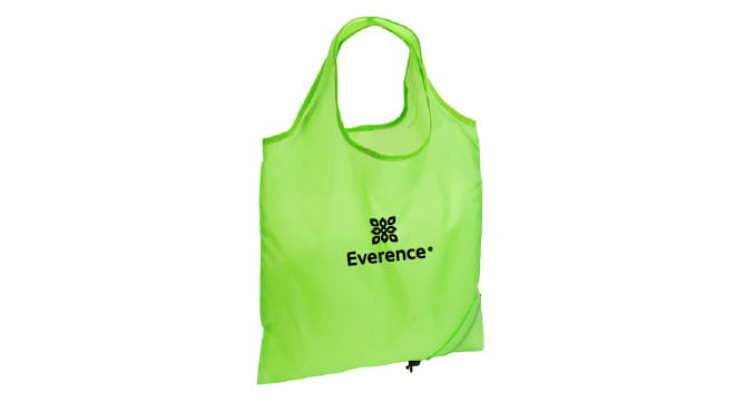 Folding reusable tote bag