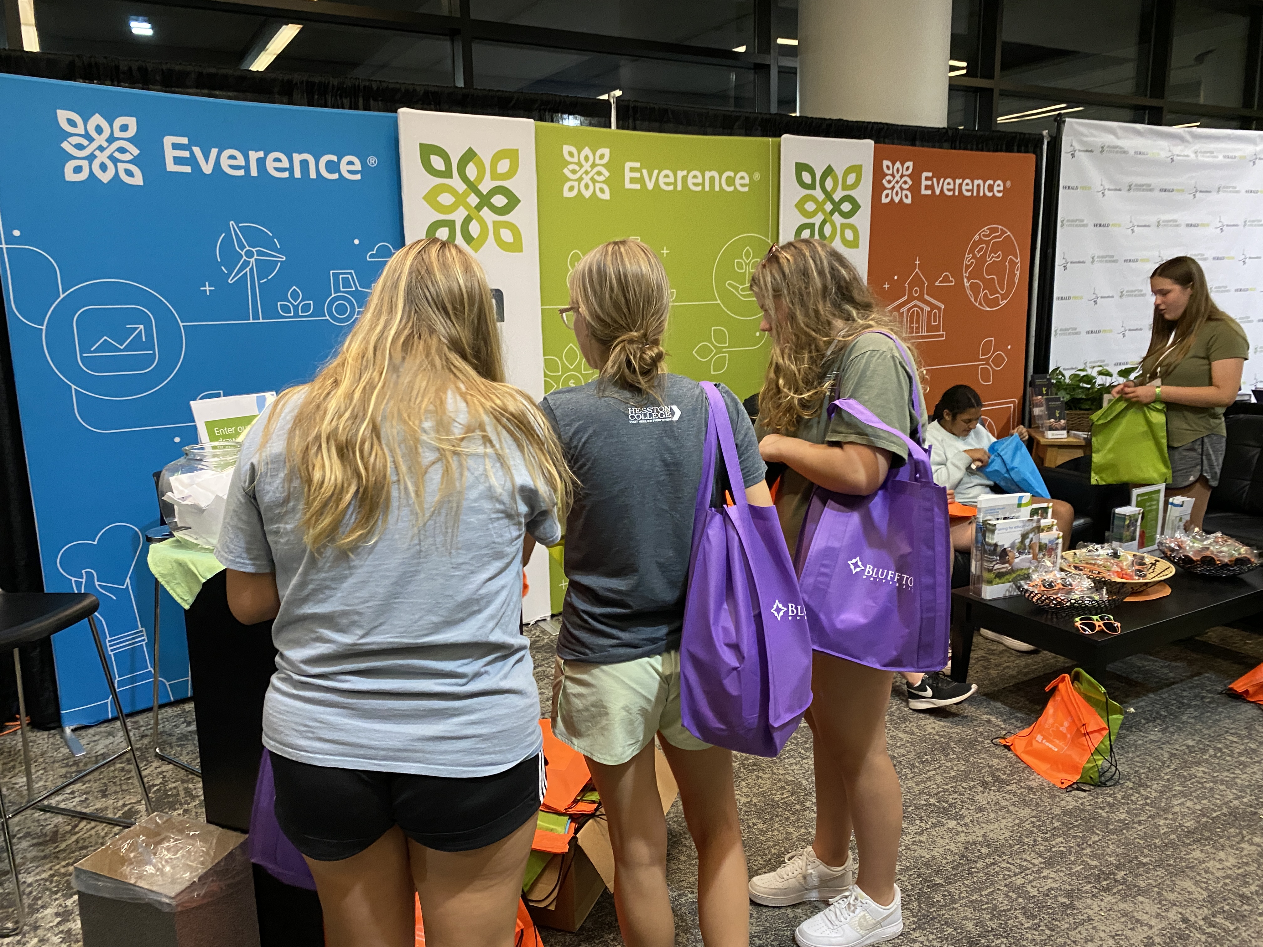People at the Everence booth.
