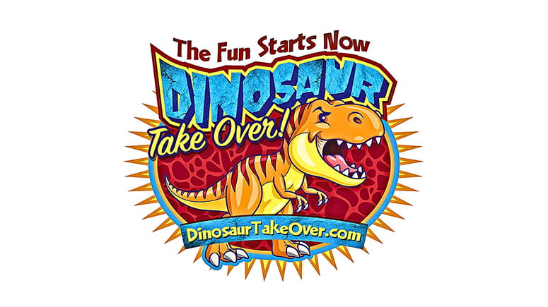 Dinosaur Takeover graphic for the Elkhart County Fair
