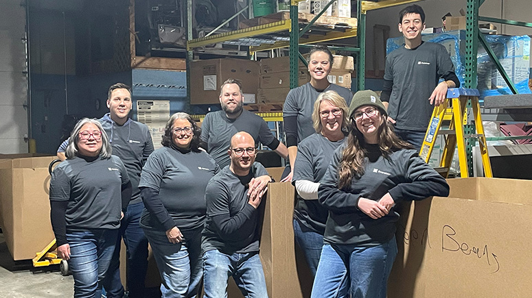 Everence marketing team organizes donations at Faith Mission in Goshen, IN
