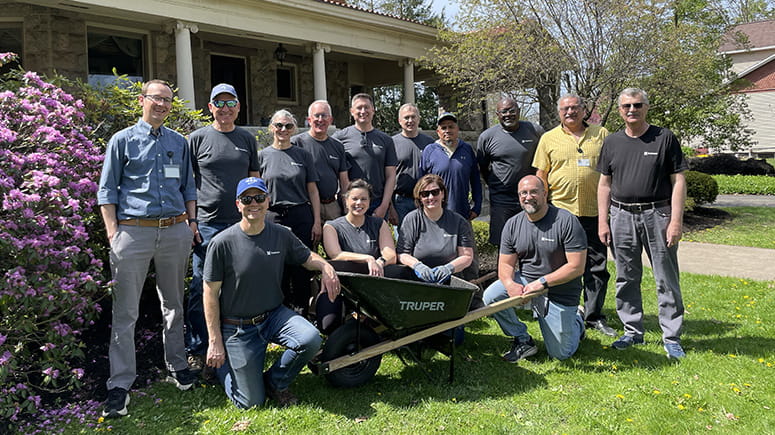 Everence Senior Leadership team group photo after a serving project.