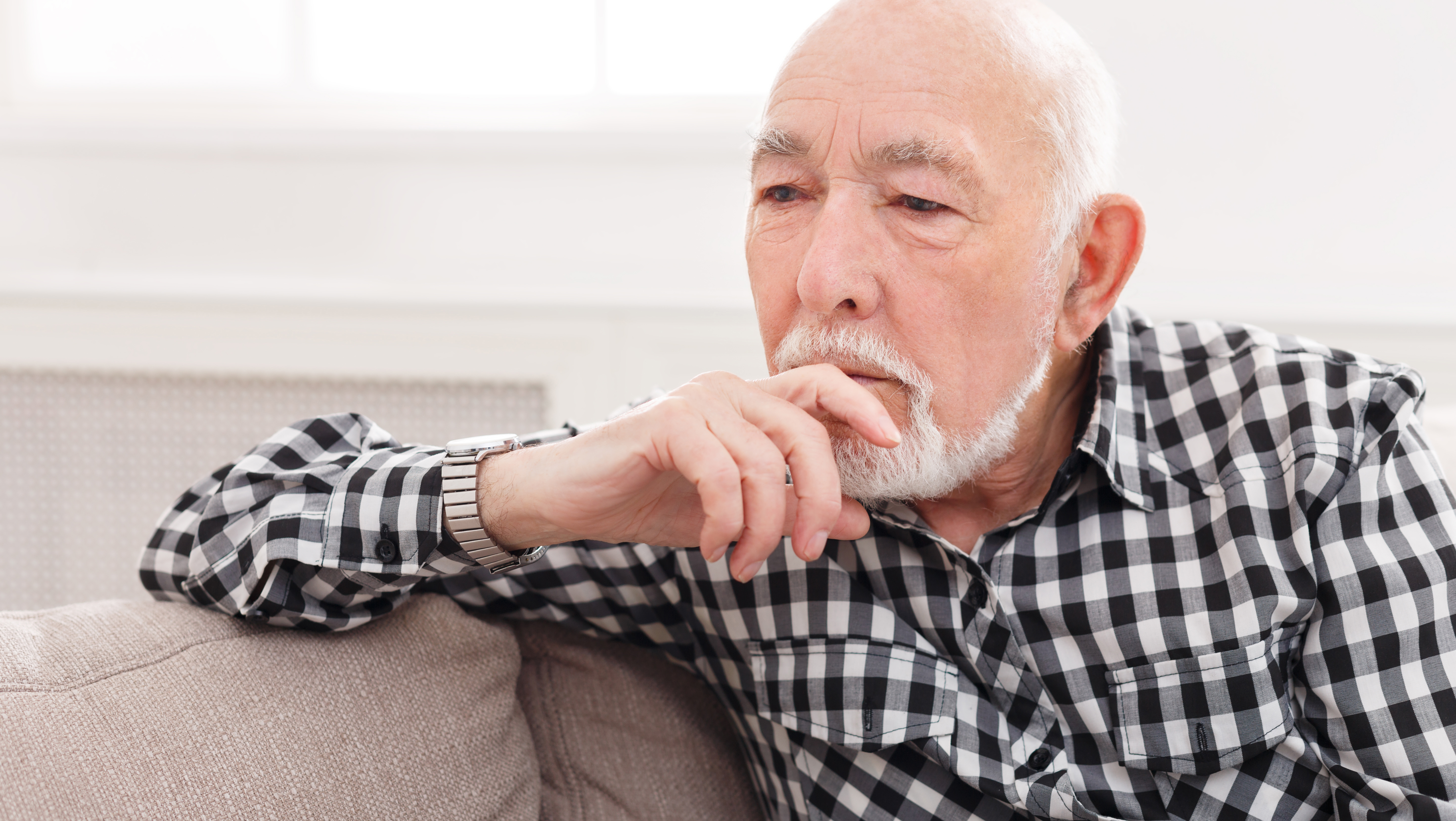 Man pensively thinking