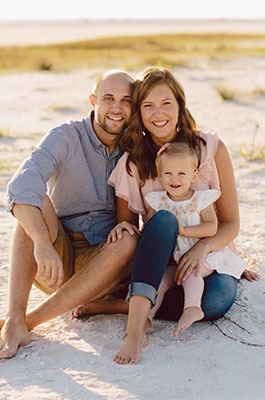 Weston and Collette Troyer with their daughter Tessa. 